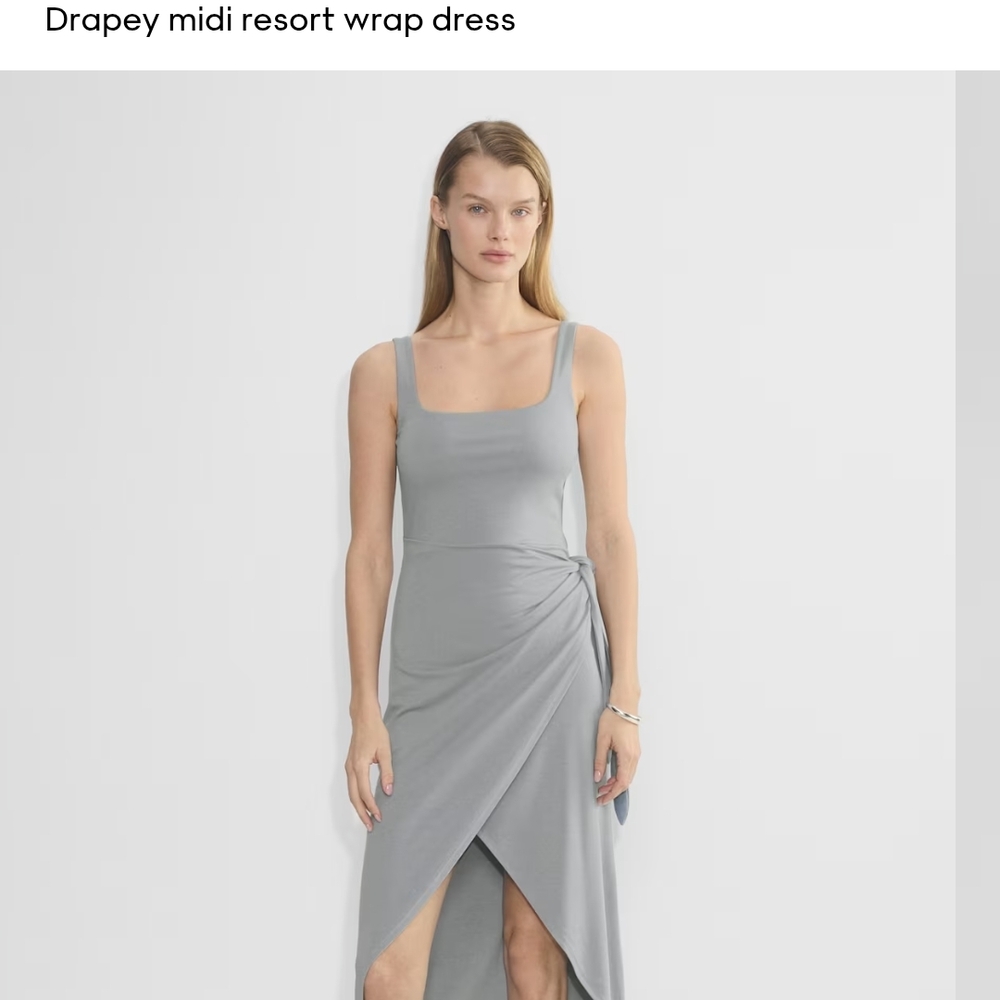 Wilfred Saturn Wrap Dress In Moon Dust Grey